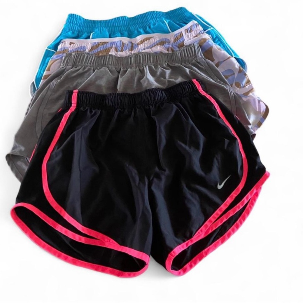 4 Pieces Women's Nike Dri-Fit Super Lightweight Multicolored Running Shorts Sz S